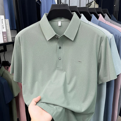 2026High-end Summer New Quick-dry Polo Shirt Men's Short-sleeved T-shirt Casual Business Collar Men's Top Shirt