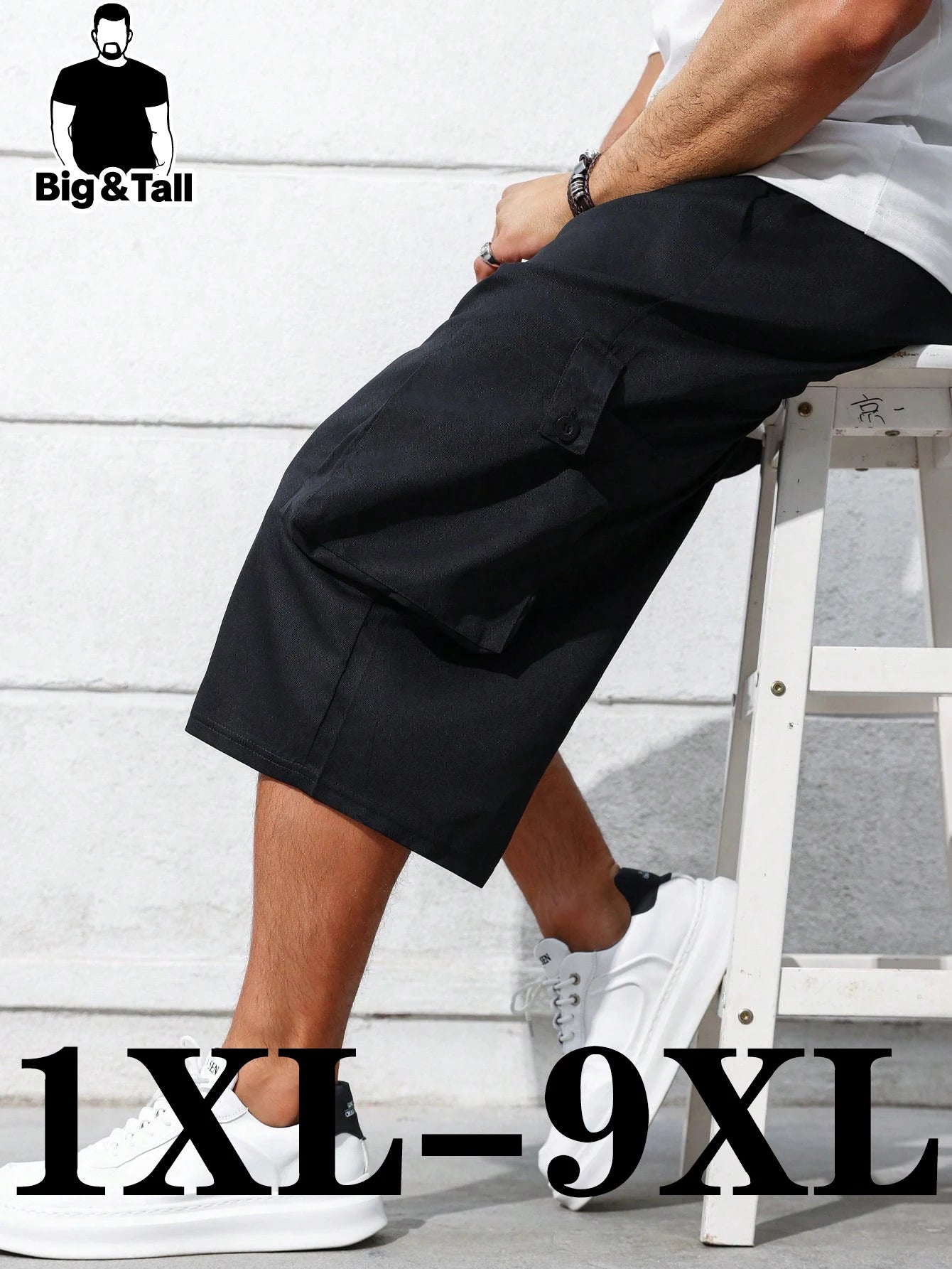 plus Size Men's Casual Fashion Work Shorts for Daily Outings Ideal Gift for Boyfriend