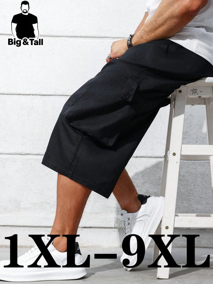 plus Size Men's Casual Fashion Work Shorts for Daily Outings Ideal Gift for Boyfriend