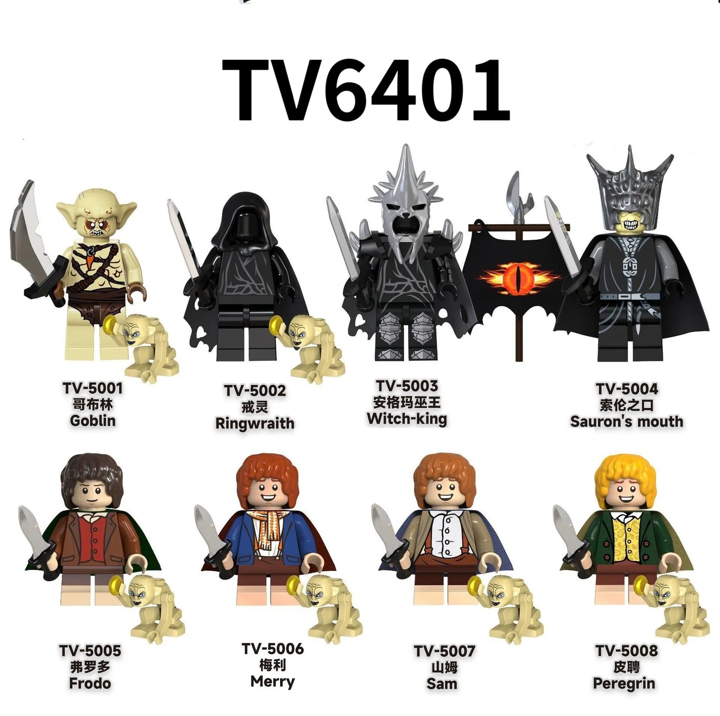 Mini Lord Rings Action Figures Building Block Ringwraiths Orcs Legion Elf King Princ Knight Dwarf Wizard Movie Characters Bricks
