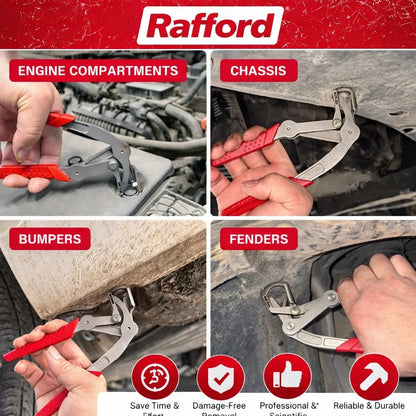 Rafford Car Clip Removal Pliers, Trim Fastener Remover Tool, Push Rivet Puller, Damage-Free Auto Panel Clip Plier