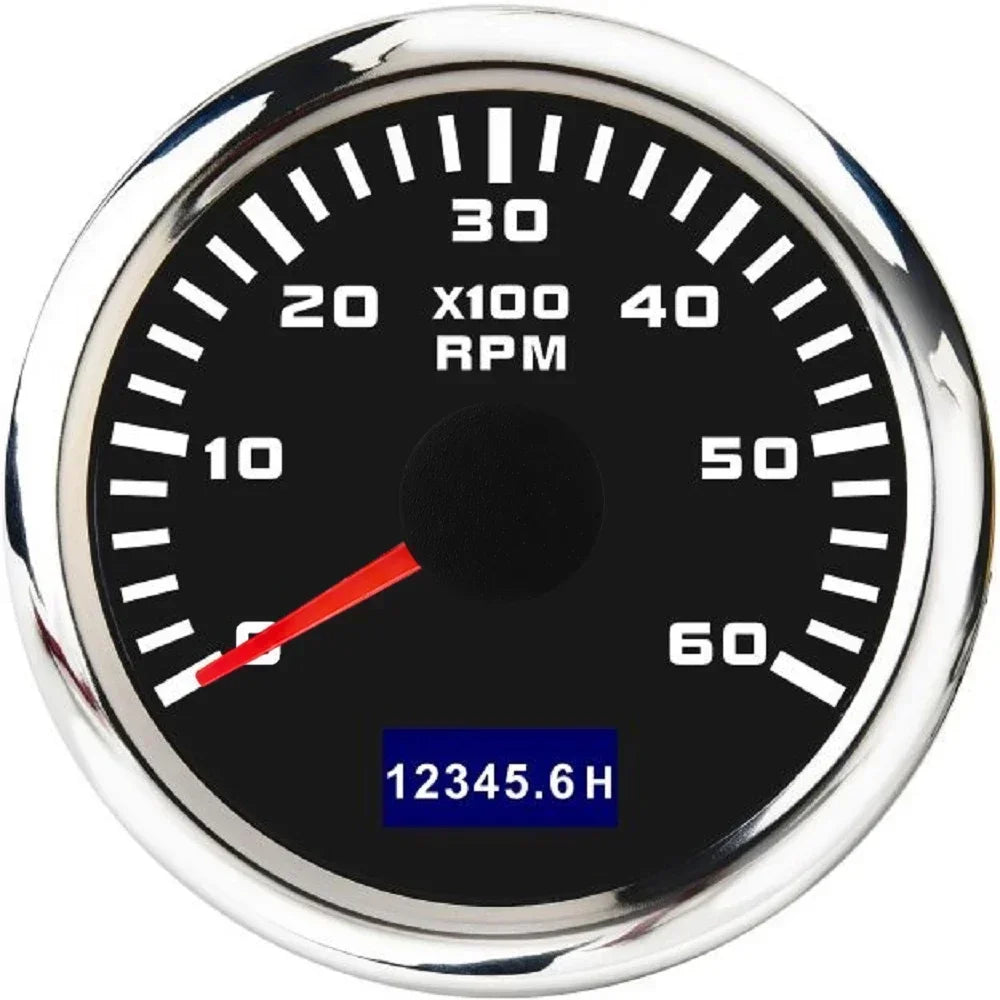 3000/4000/6000/7000/8000 RPM Gauge with Hourmeter Gauge 52mm Tachometer Waterproof 7 Color Backlight Tacho Gauge For Car Boat