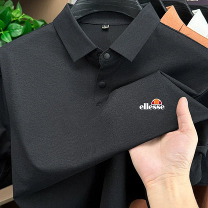 High end brand men's polo shirt printed short sleeved top 2026 summer new comfortable breathable casual and fashionable T-shirt