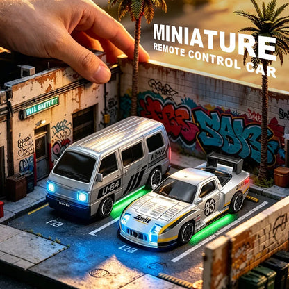 RC 1:64Desktop drift car Mini remote control car Four-Wheel Drive Full Proportion Type-CCharging  Children's Toys