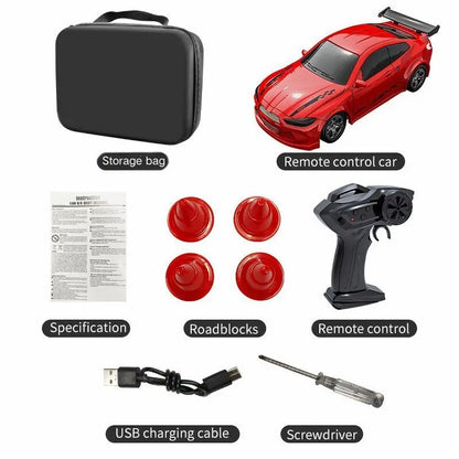 New 4WD 2.4GHZ RC Simulation Mini Drift Car Palm Racing Model Desk Toys 1/64 Scale Remote Control Car Gift for Children Boys.