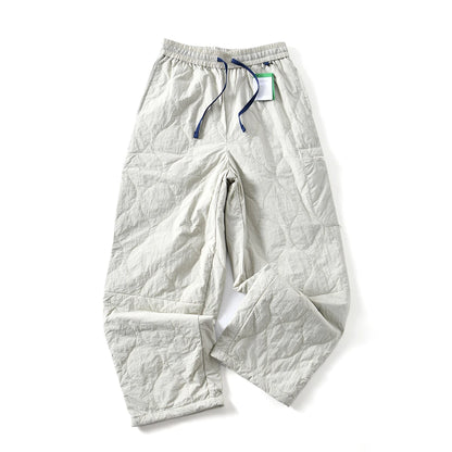 Water-Resistant Cotton Trousers for Men And Women Outdoor Sports Warm Straight Tube Nylon Fiber Youthful Vitality Long Pants