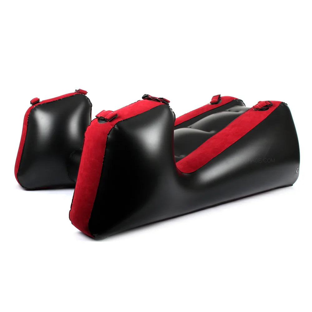 Portable Inflatable Sofa Bed Air Cushion Yoga Chair Lounger Flocking Sex Furniture for Couples Love Positions Deeper Adult Games