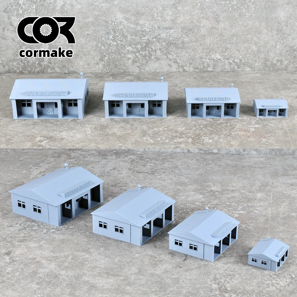 Assembly Architectural Model Cafe Coffee House Shop Building Railway Railroad Diorama Scale Model Kit HO O 1/64/72/87/150