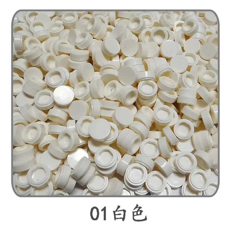 900pcs 52 Colors City Building Blocks Flat Tile 1x1 Round Bricks DIY Enlighten Blocks Parts 98138 Blocks for Children Boys Girls
