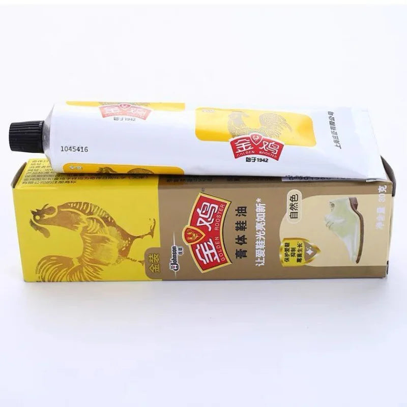 Free Shipping Golden Rooster Shoe Polish Colorless Black Brown Leather Cleaner Leather Shoes Gloss Maintenance Shoe Brush