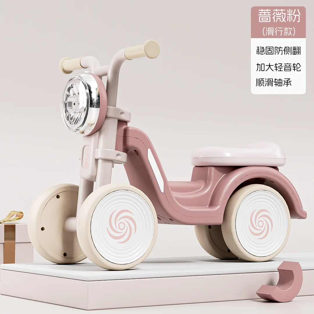 New children's balance bike, walker, or ride-on toy – 4-wheeled ride-on for ages 1–3 – a perfect gift for little ones