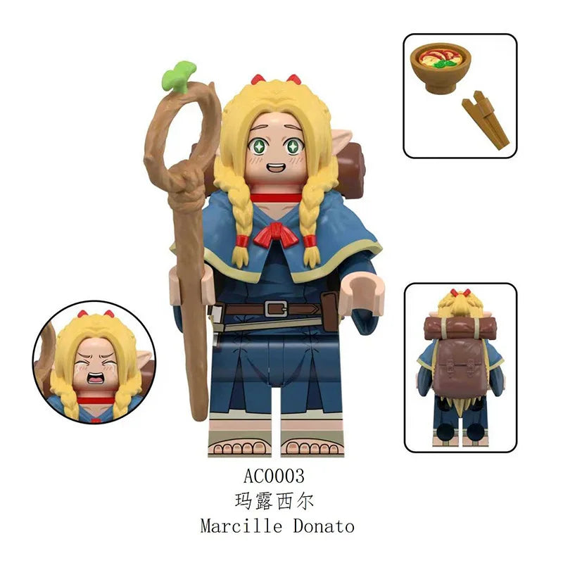 New Movies Witcher Geralt Ciri Anime Figs Bricks Dolls Mini Action Toy Figura Building Blocks Assembling Toys Birthday Gift