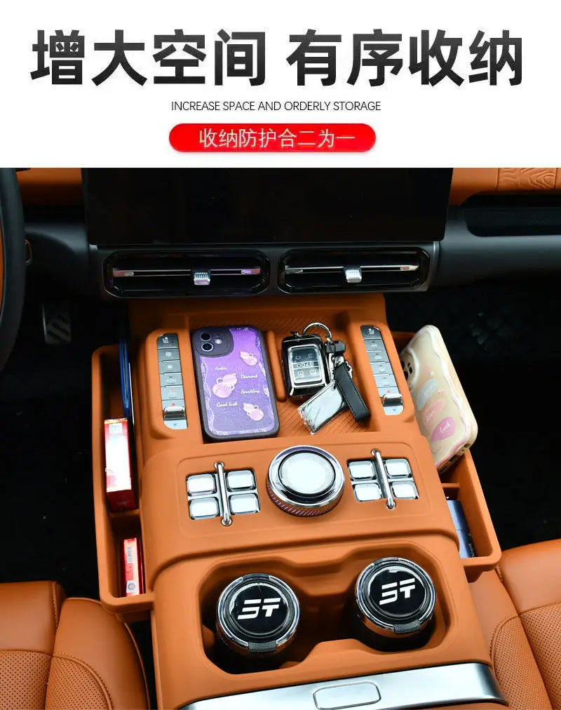 For Jetour G700 2026 Central Control Wireless Charging Silicone Pad Dustproof Anti-slip Mat Center Console Storage Box
