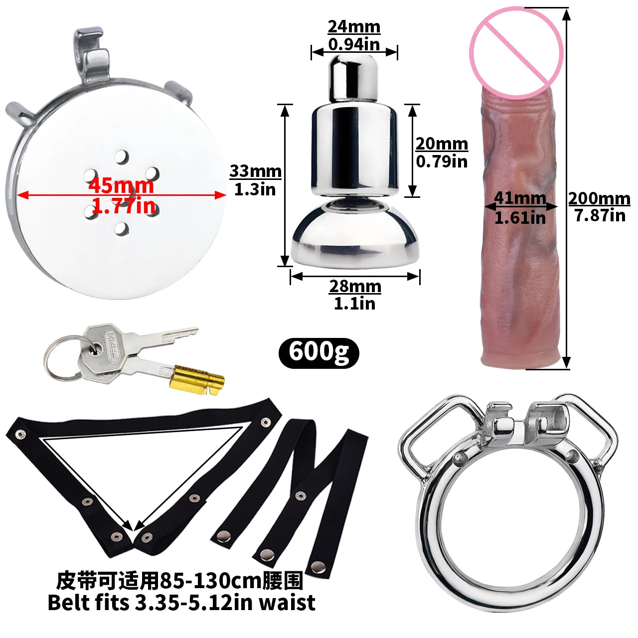 FRKO Flat Inverted Chastity Cage With Detachable Silicone Skin Feeling Dildo Bondage Belt CBT Adlt Games Cocklock Sex Toys Gays