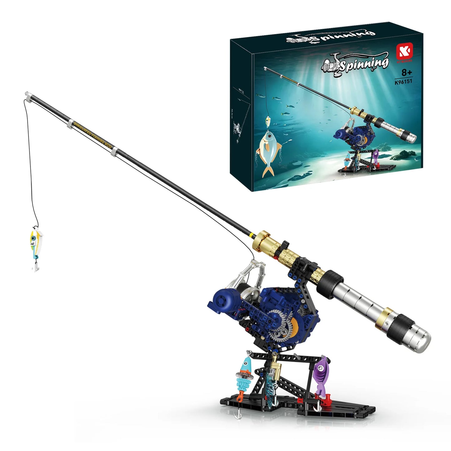 400+ PCS Fishing Scene Building Block Toy, Cool and Stylish, Family Interactive Scene Game and Personal Hobby Collection