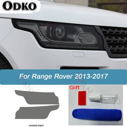 Car Headlight Protective Film Smoked Black Tint Wrap Vinyl Transparent TPU Protective  For Range Rover Vogue L405 2013-2021