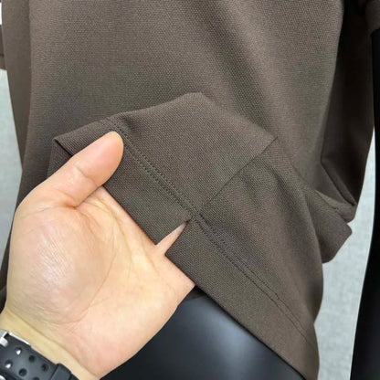 Fashion Stripes~ Men's Polo Shirt Short Sleeve Summer New Loose Fit Collared T-Shirt for Young and Middle-Aged Business