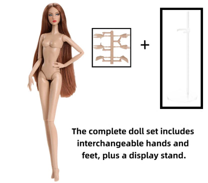 1/6 Scale Supermodel Female Body with 14 Joints Includes Multiple Wig Options And Extra Head for Collectible Figures