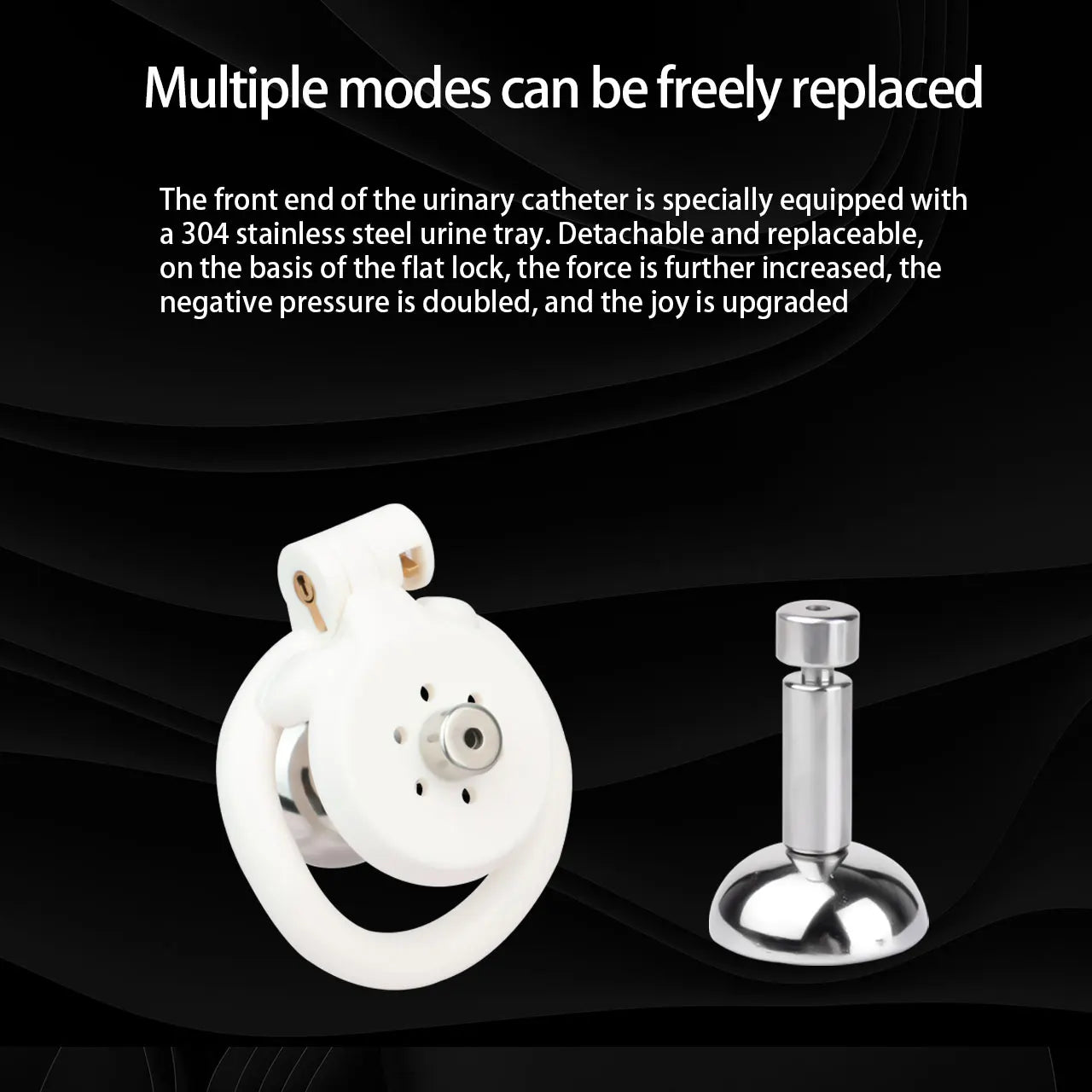 FRRK 4 Size Rings Resin Sissies Urethral Inverted Male Chastity Cage With Metal Urine Catheter 정조대 Penis Lock BDSM Men's Sex Toy