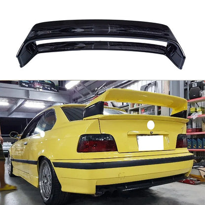 For BMW 3 Series E36 1990-2000 Car Rear Trunk Lip Spoiler Wing Double-deck Style Wings Tuning Exterior Accessories Body Kits