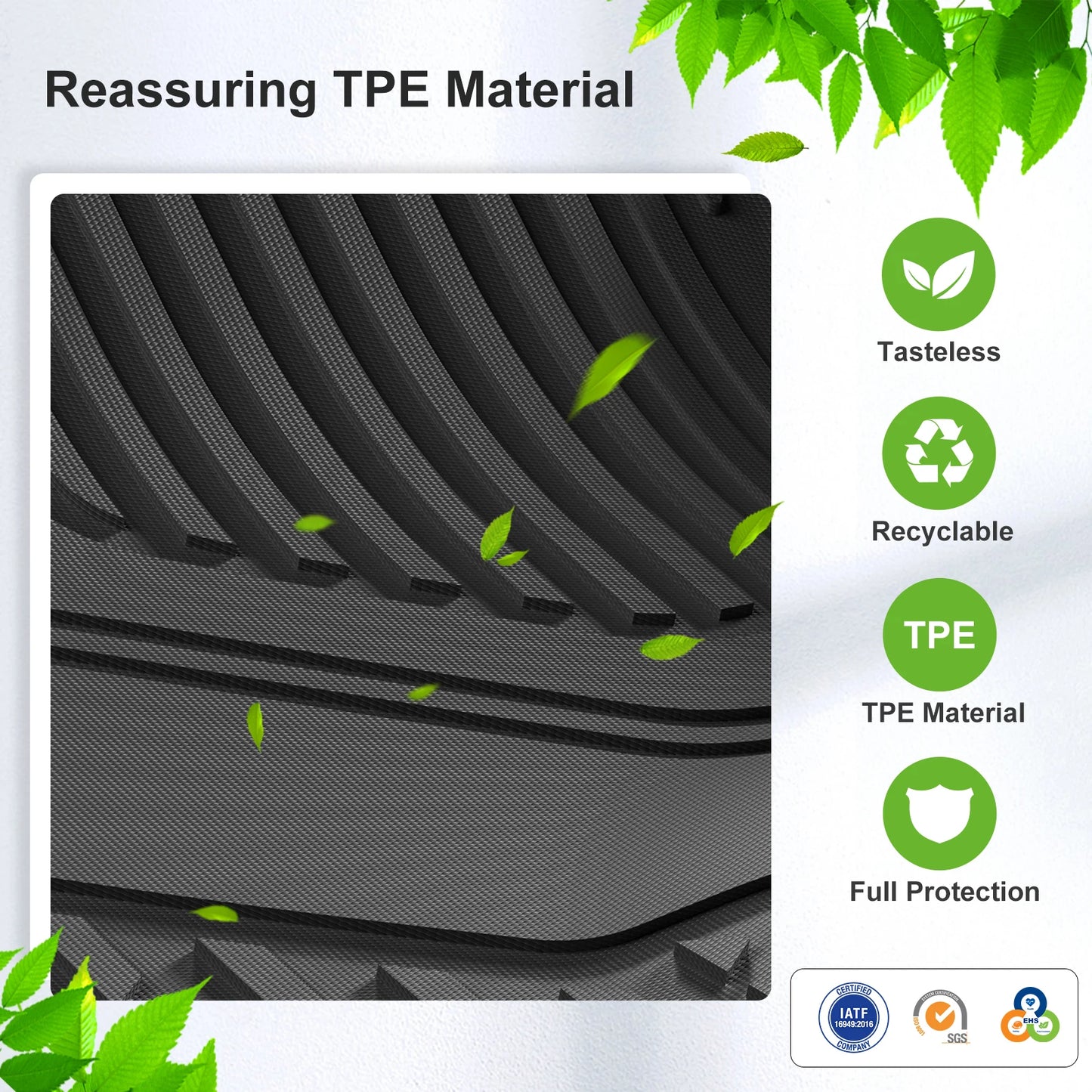 Smabee Right Drive for Tesla Model YL 6seats RHD 2025 2026 Car Floor Mats Cargo Liner Trunk Pad TPE 3D Waterproof Accessories