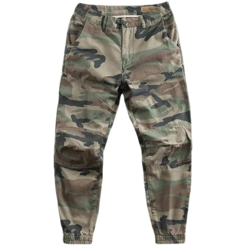 Pure Cotton Camouflage Workwear Trousers Men's Loose Fit Multi-Pocket Wear-Resistant Autumn Winter Fashion Brand Long Pants