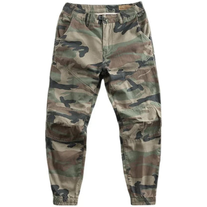 Pure Cotton Camouflage Workwear Trousers Men's Loose Fit Multi-Pocket Wear-Resistant Autumn Winter Fashion Brand Long Pants