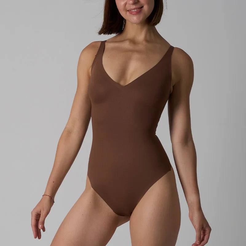 High Stretch Seamless Bodysuit Tummy Control Butt Lifting Slimming One Piece Shapewear