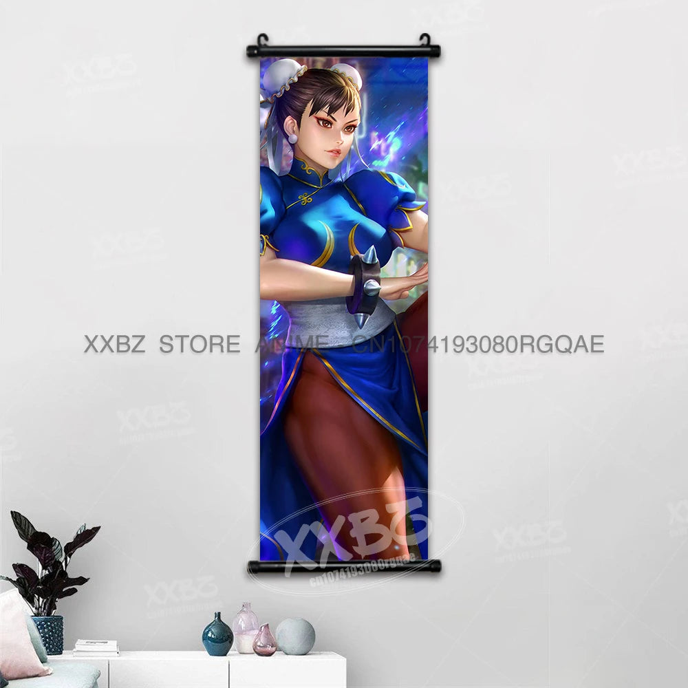 Fighting Game Street Fighter Home Decoration Hanging Painting Gouken Figures Wall Artwork Scrolls Picture Canvas Print Poster