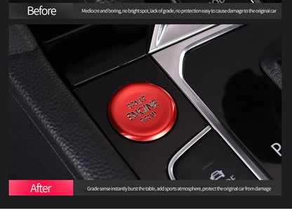 Car door unlocking button decorative sticker is suitable for Volkswagen VW new CC aluminum alloy interior button accessories