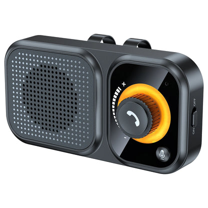 Bluetooth 5.4 Sun Visor Clip Handsfree Car Kit Wireless Audio Receiver MP3 Music Player Speakerphone with Button Support Siri