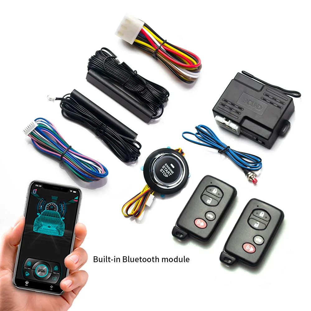 Universal Modified PKE Keyless Entry Start System One Touch Start Stop Button Bluetooth APP Remote Control for Toyota remote con