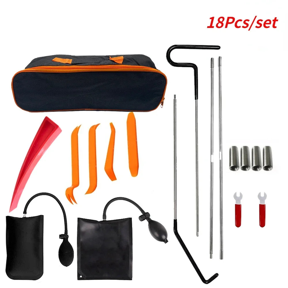 Zoposon Auto Wedge Pump Locksmith Thickened Door Repair Air Cushion Emergency Car Open Unlock Tool Kit With Long Reach Grabber