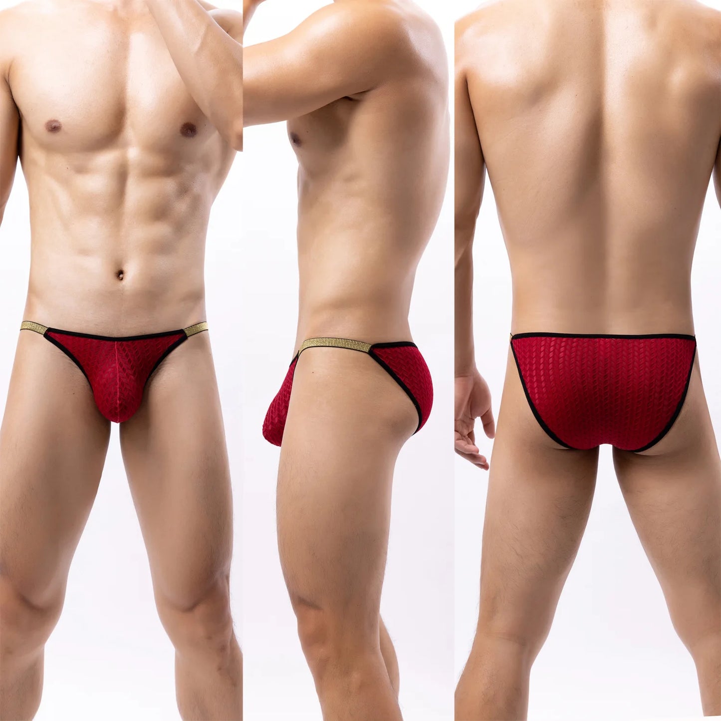 Men's Butt Lifting Briefs Supportive Pouch Design Comfortable Wrap Soft Daily Underwear for Men Available in 5 Colors S-XL