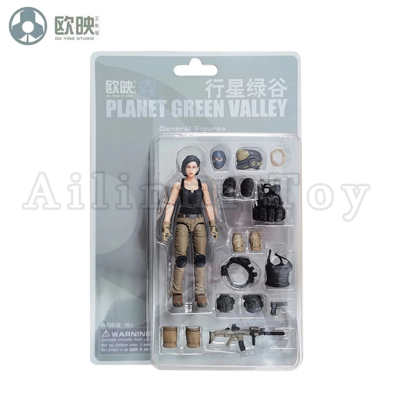 Ou Ying Studio 1/18 Planet Green Valley PGV 3.75inch Action Figure Girls War EFSA Female Figures Anime Model