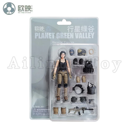 Ou Ying Studio 1/18 Planet Green Valley PGV 3.75inch Action Figure Girls War EFSA Female Figures Anime Model