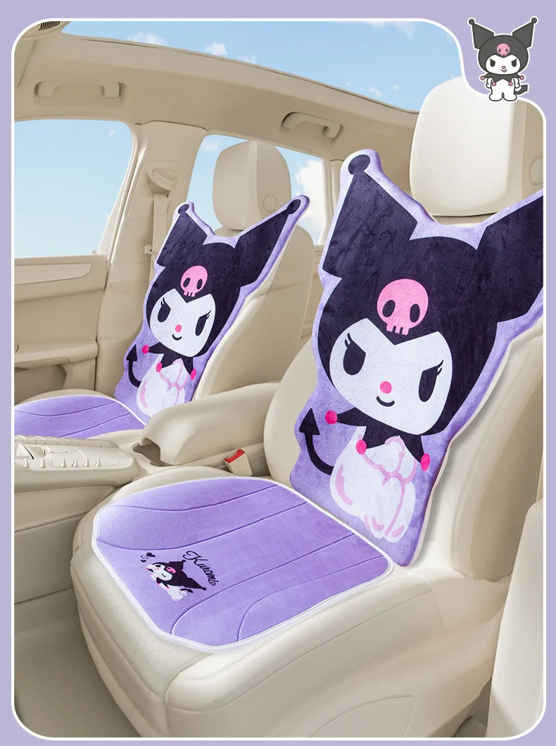 My Melody Car Seat Cushion Sweat Absorbing Plush Women's Cute Cartoon Pillow Comfortable Soft Cushion for Vehicle Seat
