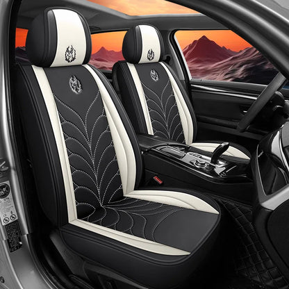 Five-seat universal car seat covers, available in multiple colors, durable and easy to install, suitable for most vehicles.