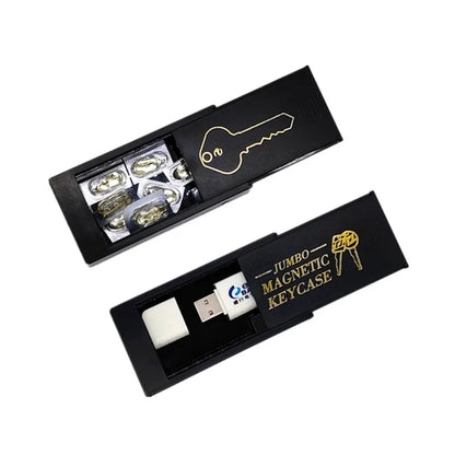 Magnetic Key Holder Under Car - Durable Plastic Spare Key Hider with Strong Magnet for Car/Home/Office - Never Locked Out