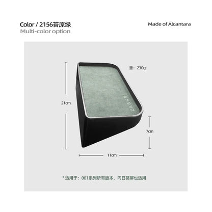 For Zeekr 001 2024 Storage Box Behind The Central Control Screen Navigation Screen Storage Alcantara suede Car Accessories