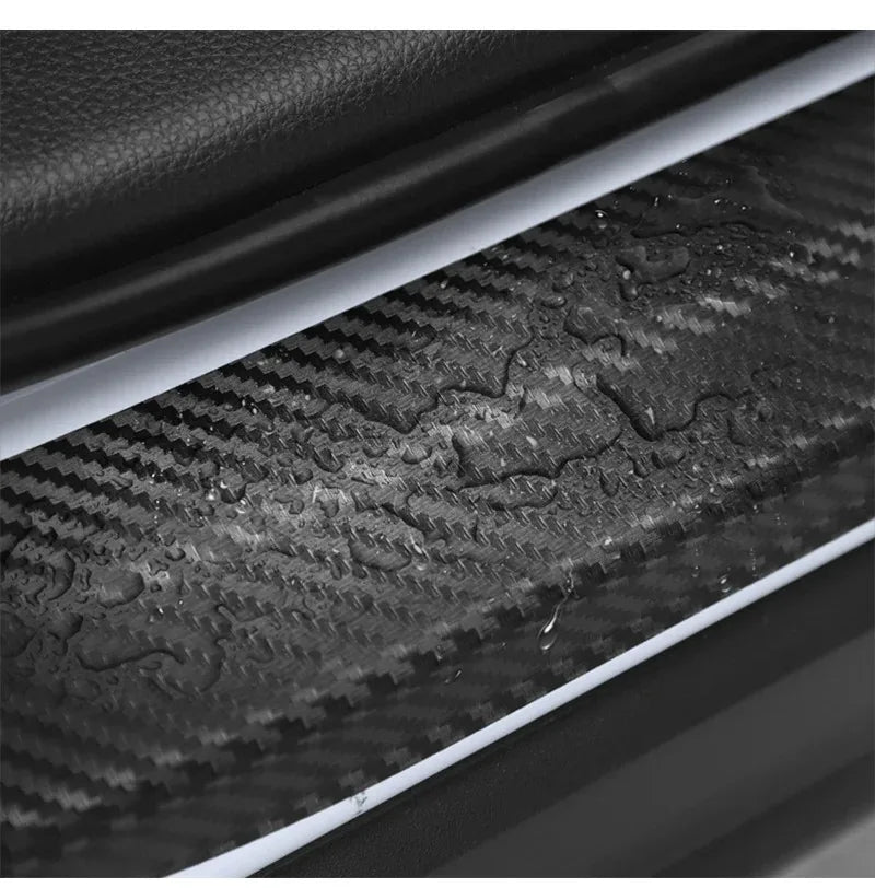 5Pcs Carbon Fiber Car Door Sill Scuff Plate Decor Stickers For Mercedes Benz AMG W463 W204 C300 W212 W176 W222 W124 C190