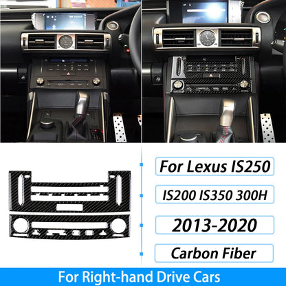 For Lexus IS250 IS350 300H 2013-2019 Carbon Fiber Gear Shift Air Outlet CD AC Window Lift Set Car Interior Accessories Sticker