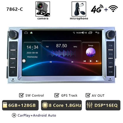 CHSTEK Android 13 Car Radio For Hyundai Santa Fe 2007 2008-2012 Head Unit Carplay Bluetooth WIFI 4G GPS Multimedia Vedio Player