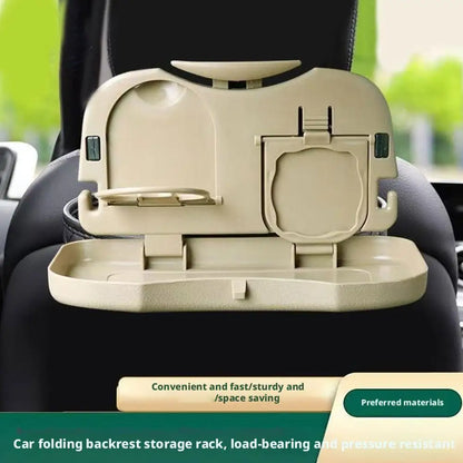 Car Mini Desk Handle Table Seat Back Holder Folding Meal Tray Drink Cup Coffee Stand Storage Case Off Road 4x4 Auto Accessories