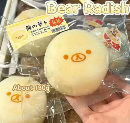 2026 New Rilakkuma Silicone Bear Carrot Squeeze Slow Rebound Portable Stress Relief Toy Squishy Toys Squishies