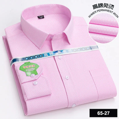 Men's Long Sleeve Casual Shirts Fashion Print Cotton Standard Fit Button Pocket Soft Shirts For Man Office Business Dress New