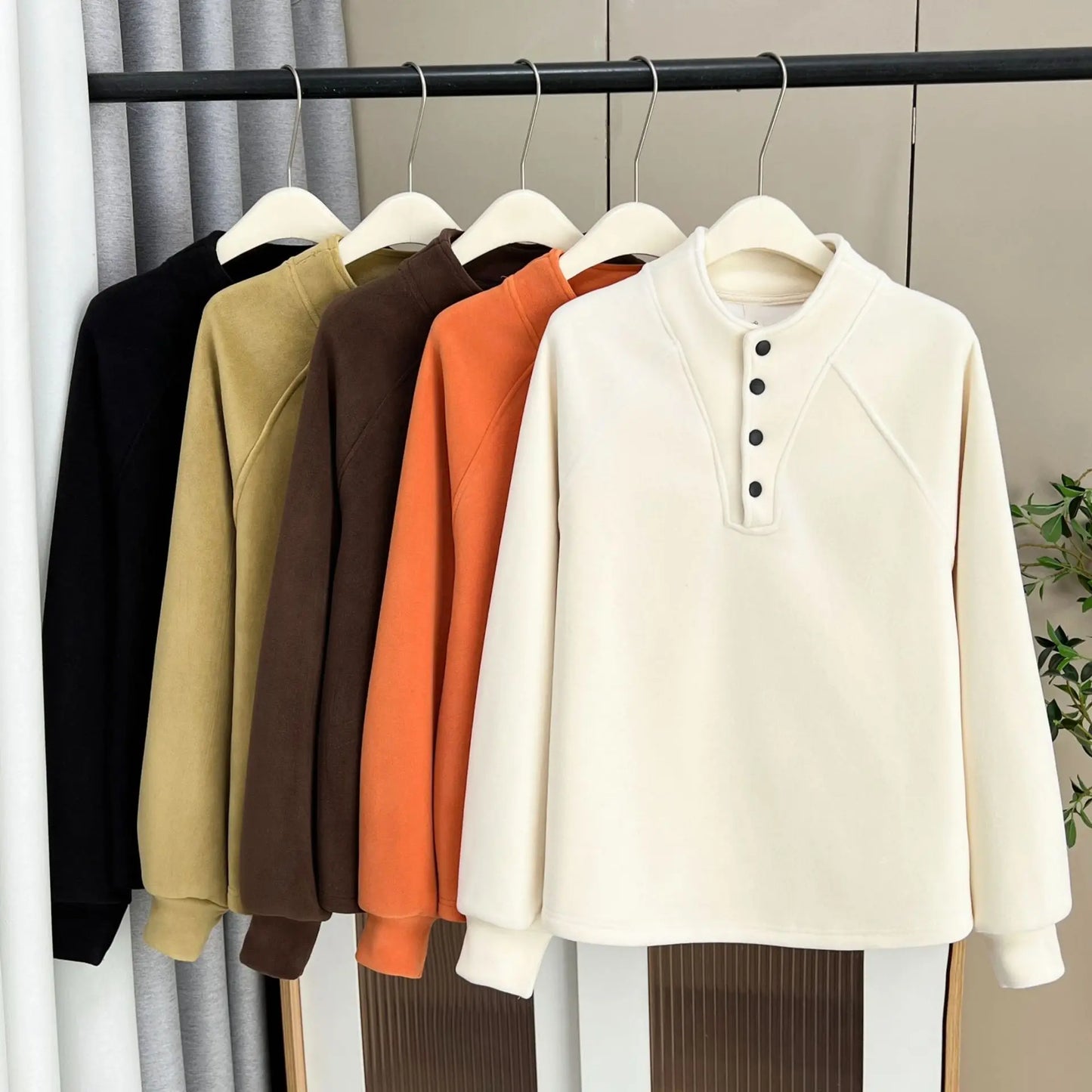 XXXXL Fashion Plus Size Women's Hoodie 2025 Autumn Winter New Simple Stand Up Collar Warm Fleece And Thickened Casual Sweatshirt