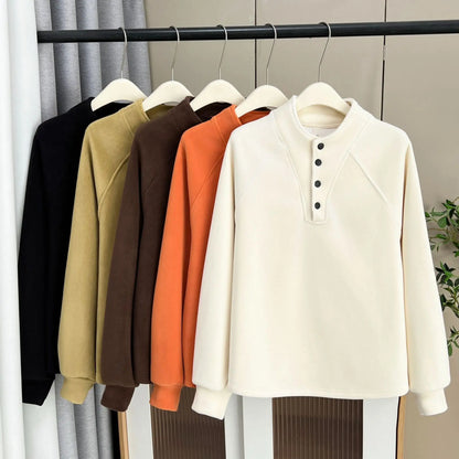 XXXXL Fashion Plus Size Women's Hoodie 2025 Autumn Winter New Simple Stand Up Collar Warm Fleece And Thickened Casual Sweatshirt