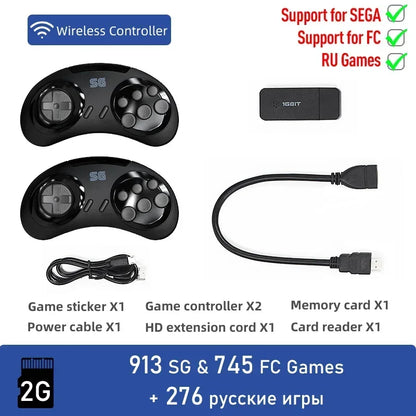 DATA FROG 16Bit Retro Game Stick HDMI-compatible Wireless Handheld Game Console Built-in 900+ Retro Classic Games For Home TV