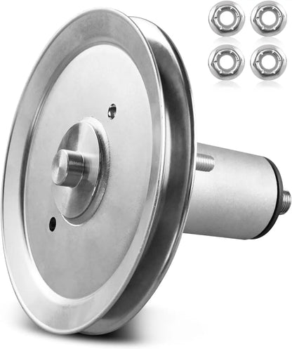 Deck Spindle Fit for Gra-vely Ari-ens 51537300 51530700 ZTX ZT XL Ikon XD 60 Edge 42 Lawn Mower, Spindle with Pulley Assembly
